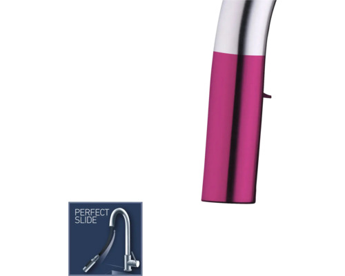 Detail kuchyňské baterie s výsuvnou sprchou