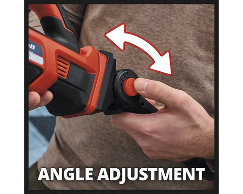 Muž nastavuje úhel elektrické sádrokartonové pily.