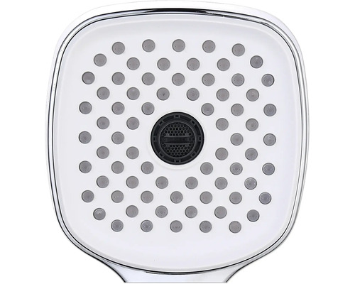 Sprchová hlavice s kulatým tvarem a vodními tryskami