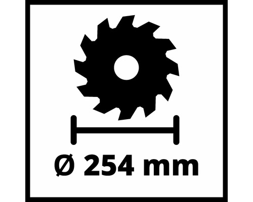 Symbol pro průměr pilového kotouče 254 milimetrů