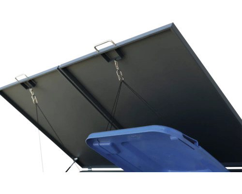 Víko boxu na popelnice s popelnicí