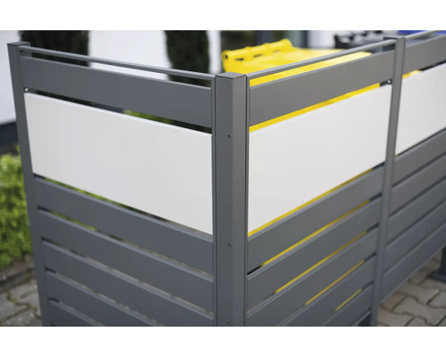 Kontejnerový box z hliníku a plastových lamel