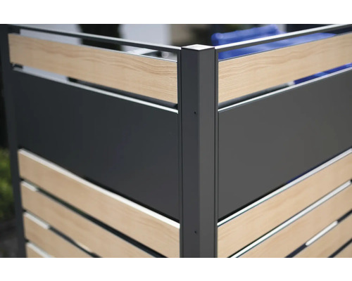 Kontejnerový box z hliníku a dřeva