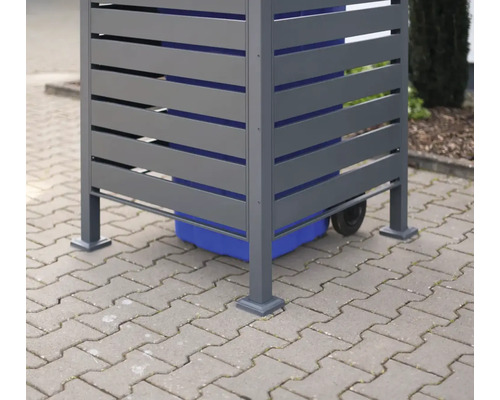 Kontejner na odpad s horizontálními lamelami pro uložení popelnice