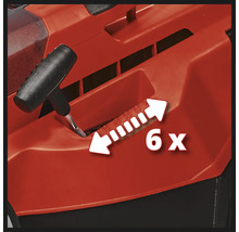 Centrální nastavení výšky sečení sekačky se šestinásobným nastavením