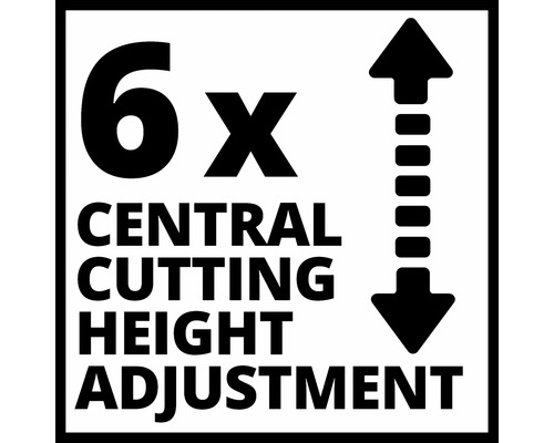 Symbol pro šestinásobné centrální nastavení výšky sečení