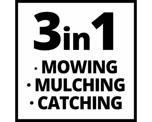 Funkce 3 v 1: Sekání, mulčování, sběr