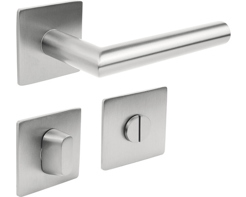 Sada kliky ke dveřím se čtvercovou rozetou a WC sadou