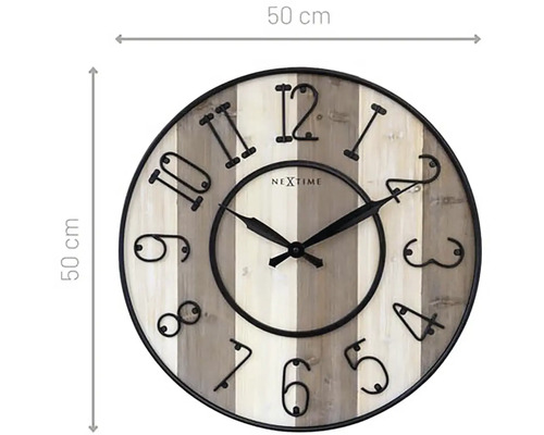 Nástěnné hodiny o průměru 50 centimetrů