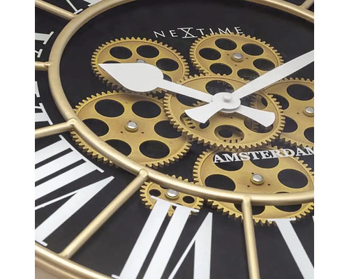 Nástěnné hodiny Nextime s ozubenými koly a římskými číslicemi