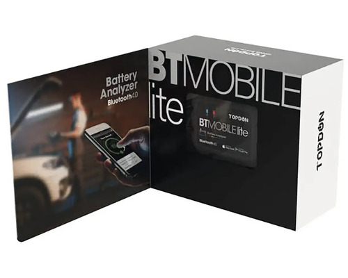 Balení testeru baterií Topdon BT Mobile Lite
