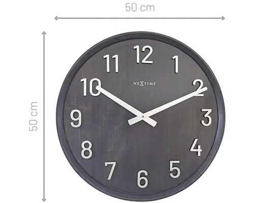 Kulaté nástěnné hodiny o průměru 50 cm