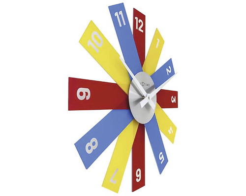 Nástěnné hodiny s barevnými ciferníky