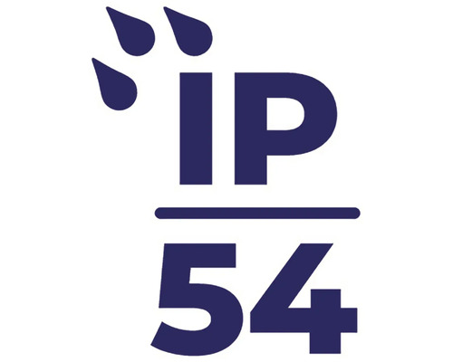 Stupeň krytí IP54: ochrana proti usazování prachu a stříkající vodě