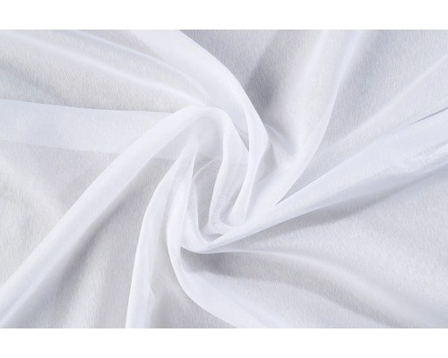 Bílá záclonová látka, průhledná