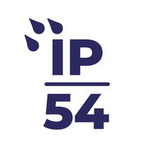 Symbol IP54: ochrana proti prachu a stříkající vodě