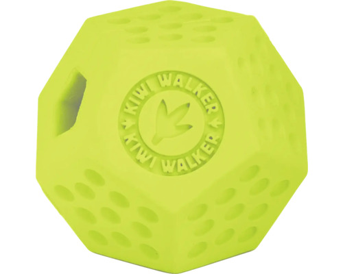 Hračka pro psy gumová Kiwi Walker DODECABALL s dírou na pamlsky Maxi 8 cm zelená Míč pro psy Kiwi Walker s otvory a logem