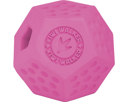 Hračka pro psy gumová Kiwi Walker DODECABALL s dírou na pamlsky Maxi 8 cm růžová