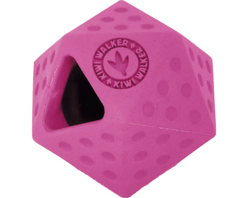 Hračka pro psy gumová Kiwi Walker ICOSABALL s dírou na pamlsky Mini 6,5 cm růžová