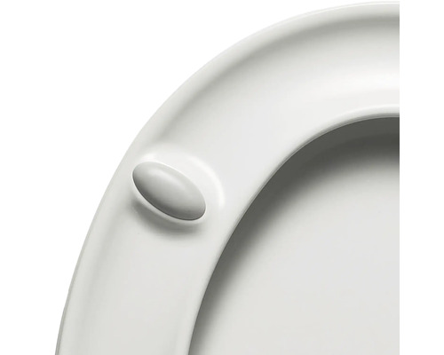 Detailní pohled na záchodové prkénko z plastu