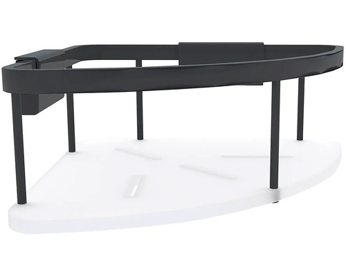 Rohová police do sprchy s odkládací plochou