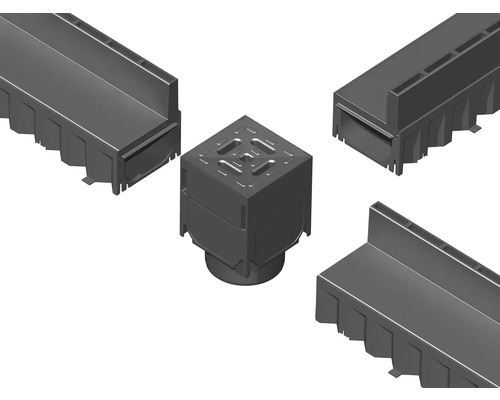 Drenážní žlab s šachtovými prvky