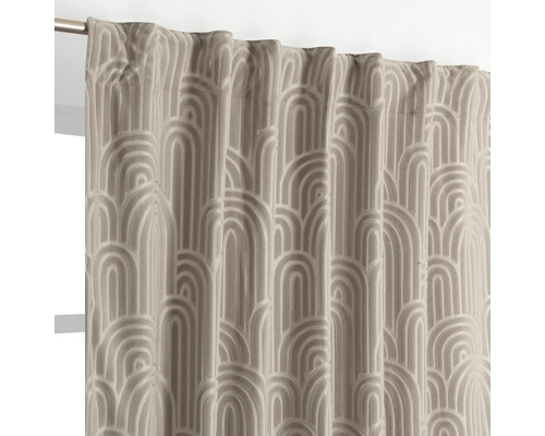 Záclona s tkaným obloukovým vzorem