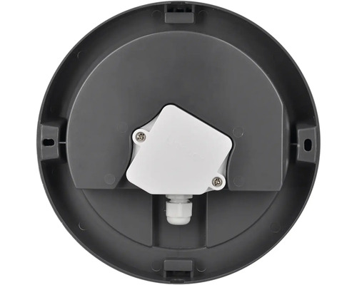 Kulaté stropní svítidlo, detailní pohled na zadní stranu s připojovací krabicí