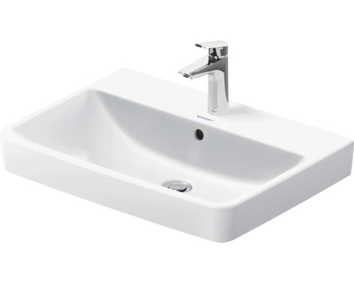 Umyvadlo na desku z sanitární keramiky s vodovodní baterií