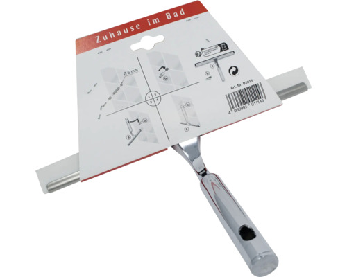 Stěrka do sprchy s chromovanou rukojetí v obalu