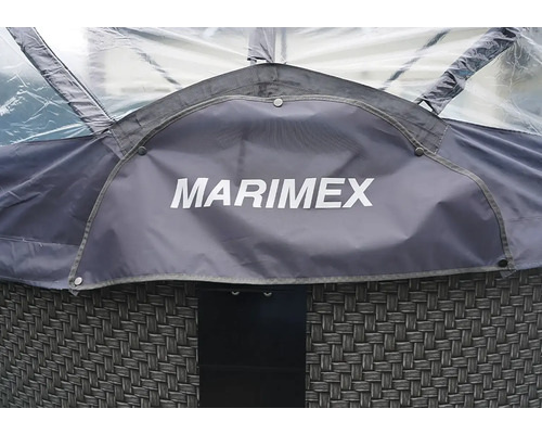 Logo Marimex na krytu bazénu