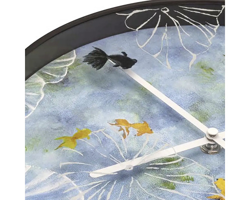 Nástěnné hodiny s motivem ryb a ručičkami