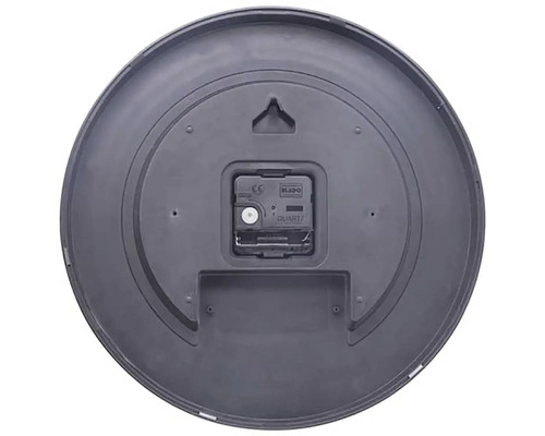 Zadní strana kulatých nástěnných hodin s quartzovým strojkem