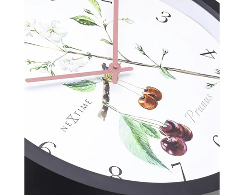 Nástěnné hodiny s motivem třešňového květu pro montáž na stěnu