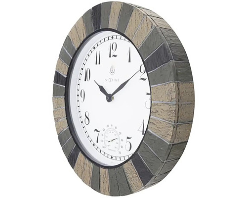 Nástěnné hodiny s teploměrem pro venkovní použití