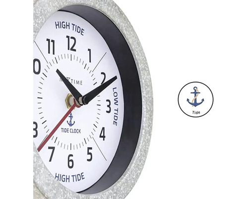 Hodiny Nextime s ukazatelem přílivu a odlivu