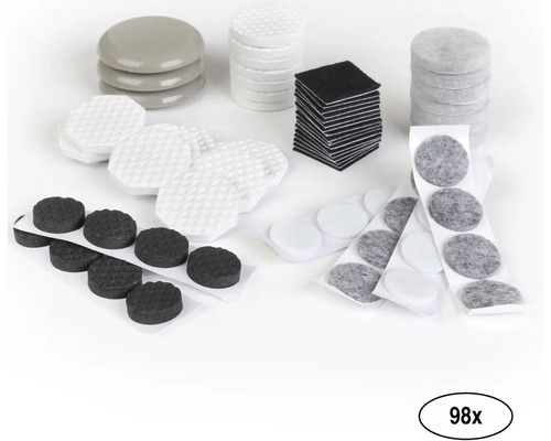 98 kluzáků na nábytek v různých tvarech a provedeních