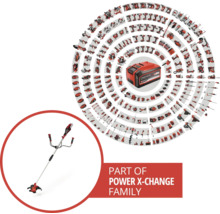 Rodina baterií Einhell Power X-Change se strunovou sekačkou a baterií