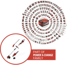 Řada nástrojů Einhell Power X-Change s akumulátorem a různým nářadím