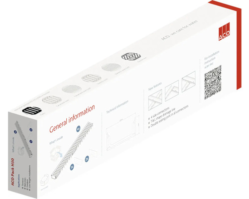 Balení odvodňovacího žlabu ACO Pack H50