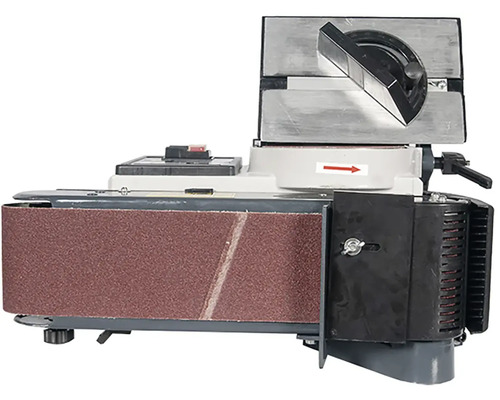 Pásová bruska s brusným pásem a stolem
