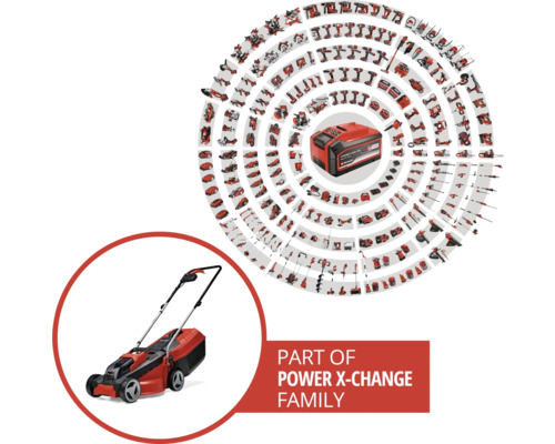 Řada Einhell Power X-Change s akumulátorem, sekačkou na trávu a dalším nářadím