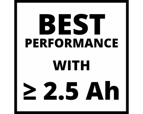 Nejlepší výkon s alespoň 2.5 Ah