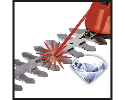 Nůž na živý plot s laserovým paprskem a diamantem