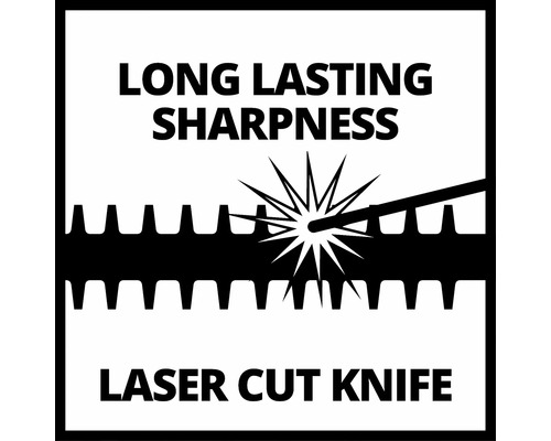 Symbol pro dlouhotrvající ostrost laserem řezaného nože