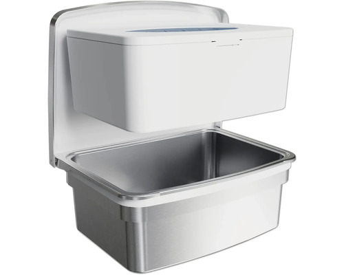 Nástěnný koš na pleny s nerezovou nádobou