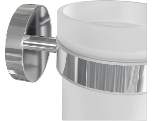 Nástěnný držák na zubní kartáčky ze skla a kovu