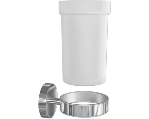 Kelímek na zubní kartáčky s držákem pro montáž na stěnu