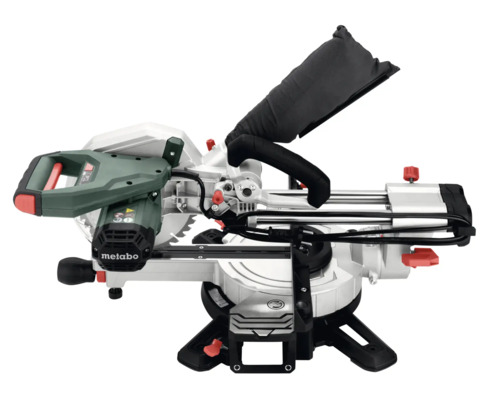 Logo společnosti Metabo. Pokosová pila s prachovým sáčkem.