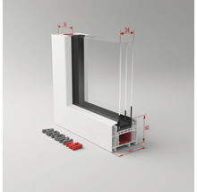 Plastové okno fixní zasklení ARON Basic bílé 750 x 1000 mm (neotevíratelné)-thumb-1